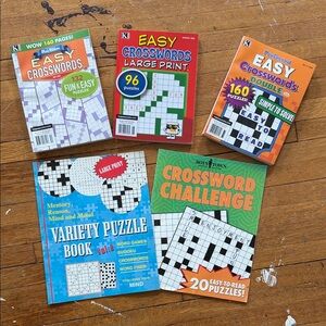 Assorted Crossword Puzzle Books